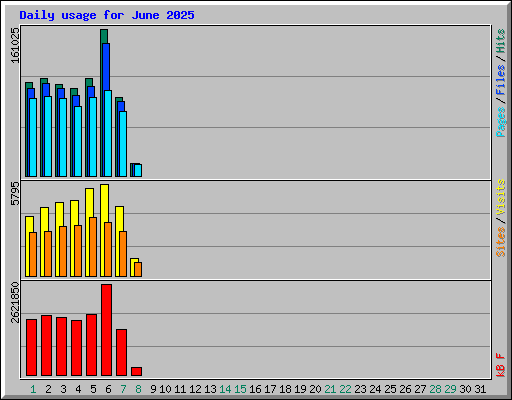 Daily usage for June 2025