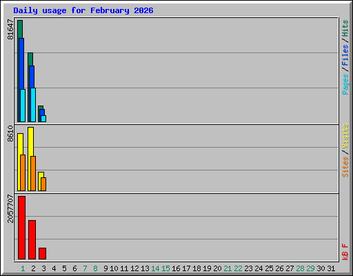 Daily usage for February 2026