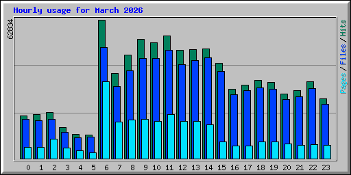 Hourly usage for March 2026